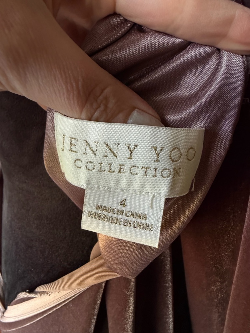 Velvet maxi dress open back elegant jenny yoo collection size 4 wedding - Picture 9 of 10